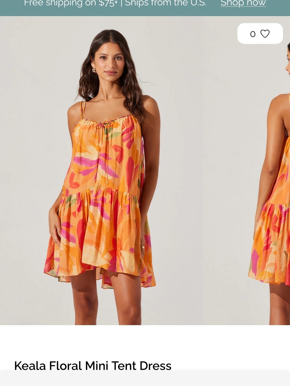 Keala Floral Mini Tent Dress